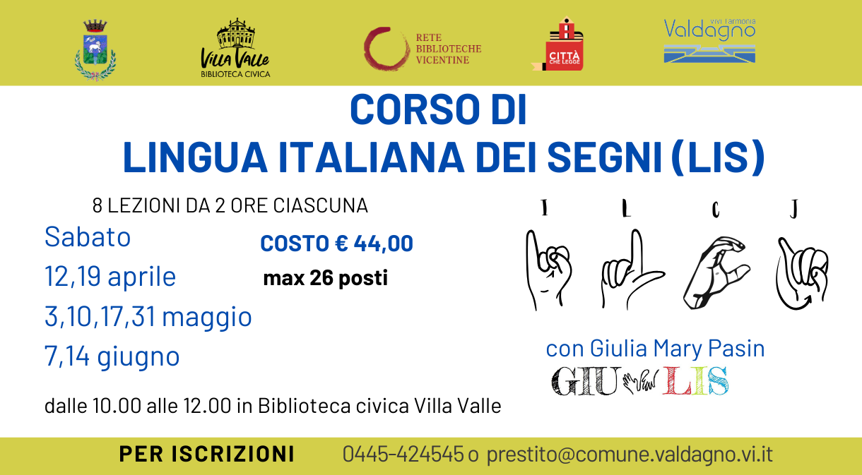 Corso LIS 2025 biblioteca Villa Valle